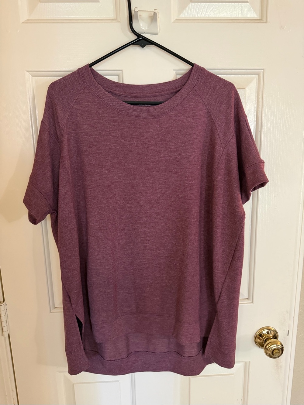 Sonoma Relaxed Crewneck Short Sleeve Top - Mauve Pink